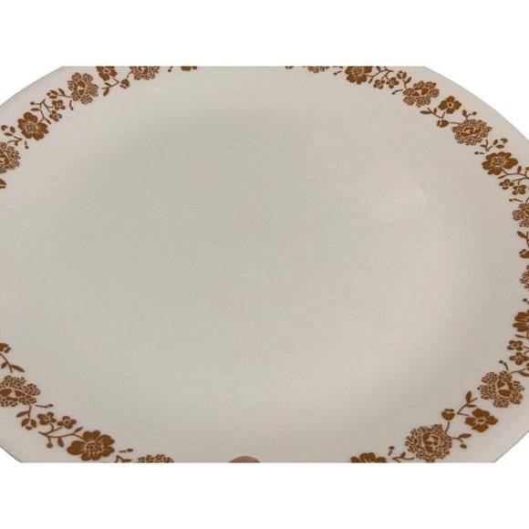 Corelle Brown Floral Dinner Plates Set of 3 - Picture 11 of 15